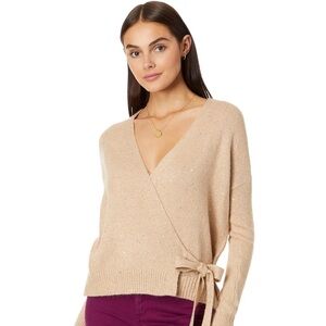 Lily Pulitzer Dixie Wrap Sweater Gold Sz S